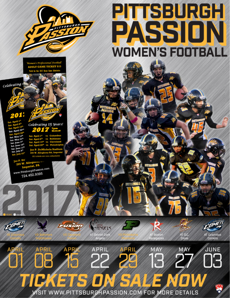 2017 Passion Poster Pittsburgh Passion Womens Football