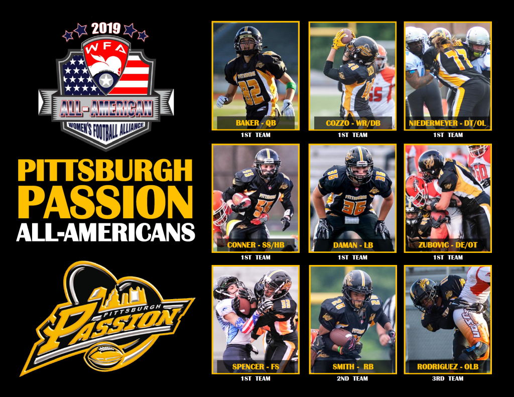 2019 Passion All Americans Pittsburgh Passion Women's Football